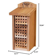 Woodlink 28551 Heavy Duty Cedar Mason Bee, Large Insect House, 14" H, Wood Woodlink