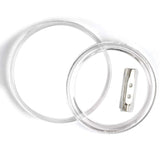 BUYGOO 30Pack 2.4 inch Clear Button Pins Make Your Own Buttons Picture Button Pin Acrylic Design Button Badge Clear Picture Buttons Badges Kit for DIY Crafts BUYGOO