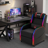 Homall LED Gaming Massage Recliner Chair Racing Style Single Living Room Sofa Comfortable Ergonomic Home Theater Seating(Red) Homall
