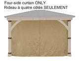 APEX GARDEN Replacement 4-Side Curtain for 11 ft. x 13 ft. Meridian Gazebo (Beige) APEX GARDEN