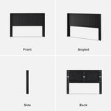 mopio Brooklyn Headboard, 62.4" Wide Headboard Only, Wood Headboard, Modern Farmhouse, Boho, Wall Mount, Fluted Panel, Wingback Design (Black Oak, Queen) mopio