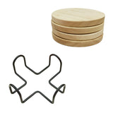 Personalized Coasters, Custom Engraved Coasters, Wooden Coasters for Drinks, Monogram Coasters, Great Gifts for Relatives, Friends or Yourself (T, Set of 4) Mojia