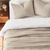 EVERGRACE Luxury Velvet Quilt Set King Size 3 Piece, Soft Cross-Stitch Velvet Comforter Set with Pillow Shams, Lightweight Coverlet Bedspread Bedding Set for All Seasons, Light Taupe EVERGRACEHOME