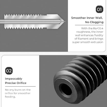 HysiPrui 3D Printer K1 Max Upgrade Extruder Hotend Nozzle Kit - Included 2pcs 0.4mm + 2pcs 0.6mm + 2pcs 0.8mm Hardened Steel Nozzles, High Temperature and Wear Resistant for K1/K1 Max/Ender 3 - WoodArtSupply