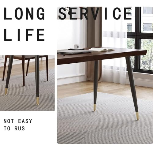 Sihtengxxhongs Modern Simple Style 55" Standing Desk Study Computer Desk - Black Metal Frame, Solid Wood Planks, for Home Office Bedroom Sihtengxxhongs