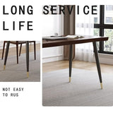 Sihtengxxhongs Modern Simple Style 55" Standing Desk Study Computer Desk - Black Metal Frame, Solid Wood Planks, for Home Office Bedroom Sihtengxxhongs