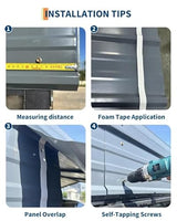 Garvee 20'x25'x13.4' Metal Carport, Heavy Duty Car Ports Kit All-Weather for 2 Full-Size Pickup Trucks, Boats, RVs, Tractors, Reinforced Frame with Anchors Garvee