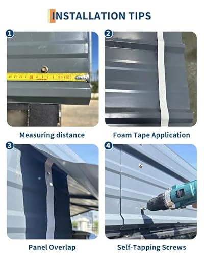 20x25 FT Heavy Duty Metal Carport Kit, Reinforced Frame with Anchors, for Trucks, Boats, RV, Tractor, 100MPH Wind & 35PSF Snow Rating, Easy Assembly PeakPursuit