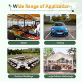 16' x 32' Party Tent with Removable Sidewalls & Alloy Steel Frame, Commercial Waterproof Outdoor Canopy Gazebo with 3 Storage Bags for Weddings, BBQ, Camping Rueekfil