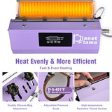 PlanetFlame Tumbler Heat Press Machine 110V Tumbler Mug Press for 30oz 20oz 16oz Sublimation Straight Skinny Tumblers Glass Jar Cans & 11-15oz Mugs, DIY Cup Heat Press Transfer Print, Purple PlanetFlame