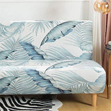 Beacon Pet Stretch Sofa Slipcover Armless Futon Cover Printed Fitted Furniture Protector Elastic Polyester Spandex Washable Armless Sofa Cover Folding Couch Shield Sofa Cover Beacon Pet