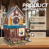 UFLJPKS Book Nook Kit for Adults and Teens, DIY Miniature House Kit with Led Light, 3D Wooden Puzzles for Adults, Wood Gifts for Family and Friends(Cuckoo House)