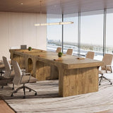 Tribesigns 70.87" W x 31.5" D Executive Conference Table for 6-8, Large Office Meeting Table, Simple Computer Writing Desk Workstation for Meeting Room, Boardroom, Wood Grain Tribesigns