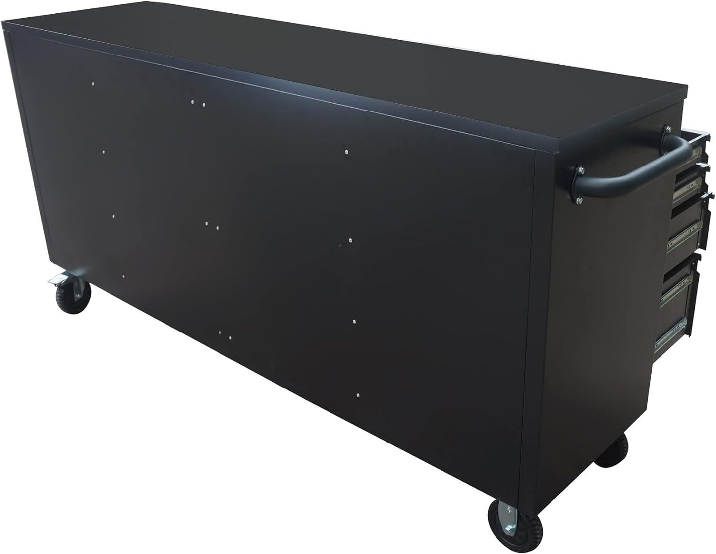 CT Copper Tailor 72-inch Rolling Tool Chest with Wheels and 15 Drawers, Mobile Garage Workbench, Assembled Large Tool Box Storage Cabinet for Workshop in Matte Black - WoodArtSupply