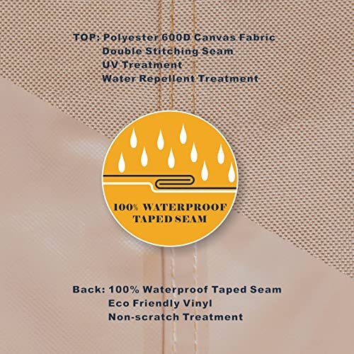 ULTCOVER Waterproof Patio Lounge Chair Cover Heavy Duty Outdoor Chaise Lounge Covers 2 Pack - 76L x 32W x 32H inch ULTCOVER