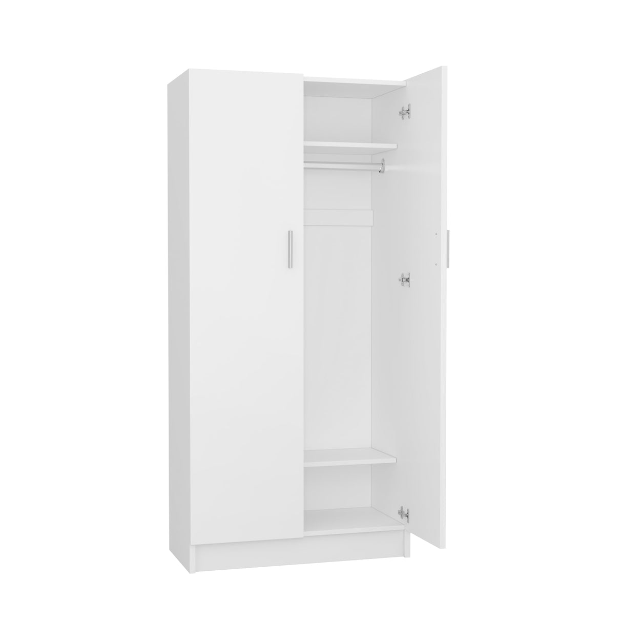 Panana 2 Door Bedroom Wardrobe Closet Bedroom Armoires Home Furniture for Storage (White) Panana