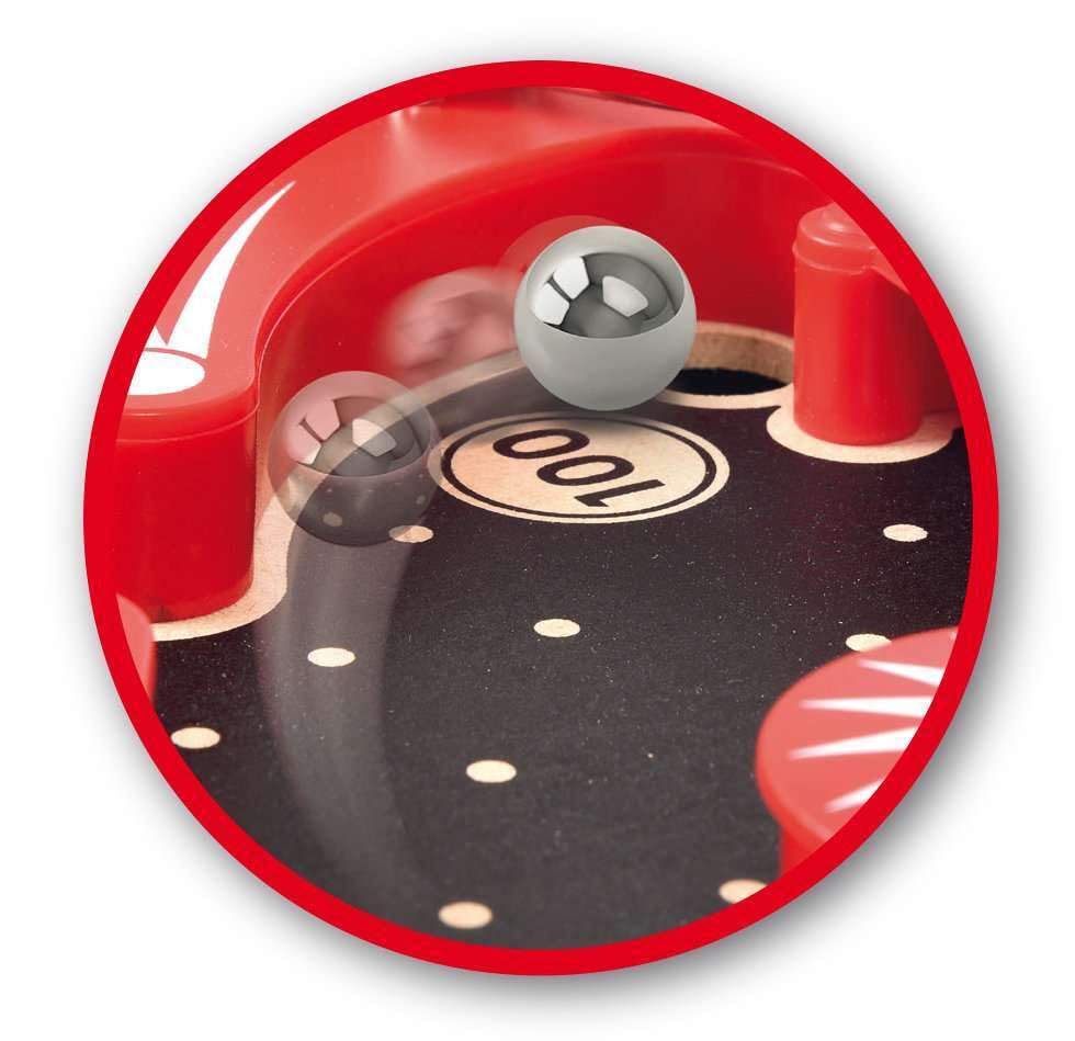 BRIO 34017 Pinball Game - Classic Vintage Arcade Style | Engaging Brain Game for Kids and Adults | Ideal Gift for Ages 6 and Up, Red BRIO