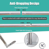 Mengersi Canopy Bed Frame Post Poles King Size Stainless Steel 4 Corner Canopy Bed Curtains Frame Bracket Fit for Metal and Wood Bed Mengersi