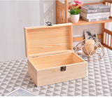 Wooden Boxes for Crafts, Natural Wooden Boxes 6.7 x 5.1 x 3.2 Inch, Reusable Wooden Boxes for Art and DIY Hobbies, Jewelry Boxes and Wooden Gift Boxes for Home Storage YXFZPAN