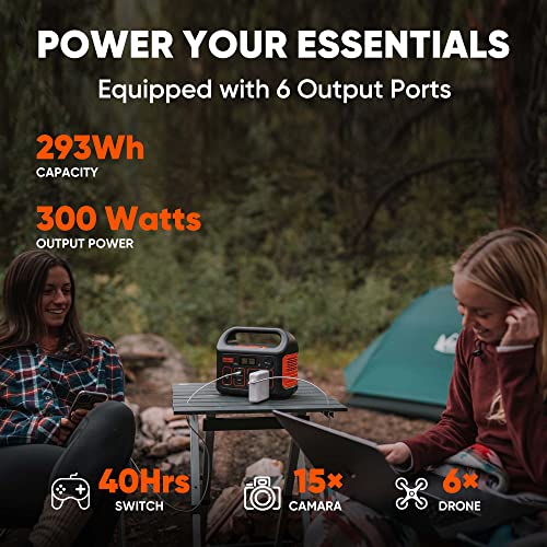 Jackery Portable Power Station Explorer 300, 293Wh Backup Lithium Battery, Solar Generator for Outdoors Camping Travel Hunting Blackout (Solar Panel Optional) Jackery