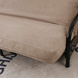 OctoRose Full Size 54x75x8 inch 3 Side Zipper Classic Soft Micro Suede Futon Cover Sofa Daybed Mattress Slipcover (Waterproof-Tan, Full Size) OctoRose