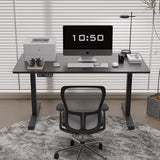 Win Up Time Electric Standing Desk Whole Piece Desktop Height Adjustable Desk- Standing Computer Desk, Sit to Stand Desk, Electric Stand Up Desk on Wheels Win Up Time