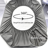 FELTYBED Full Size 54"x75" Waterproof Mattress Protector, Soft Bed Grey Mattress Cover Full, Breathable Mattress Pad Cover with Deep Pocket 6"- 15", Noiseless Washable FELTYBED
