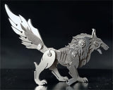 3D Metal Model Kits, Mechanical Wolf 3D Metal Puzzle,Steel Animal Series DIY Brain Teasers Simple 3D Puzzles Home Decor Art Craft Gifts Toys for Adult FILASLFT