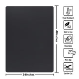 Silicone Mat Heat Resistant Mats for Countertop, Multipurpose Large Silicone Mats for Crafts Kitchen Workbench Size 48x24 inches Thick 2mm,Rolled Package,Black InfiOne