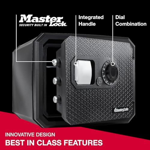 SentrySafe Fireproof and Waterproof Shelf Safe, Large Home or Office Safe with Dial Combination Lock and Override Key, 0.81 Cubic Feet, FPW082KSB SentrySafe