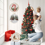 MAZAOTEU Christmas Embroidery Kits for Adults Beginners, Christmas Cross Stitch Kits, Needlepoint Ornament Holiday Embroidery Kit, Adult Crafts for Women DIY Hand Crossstitching Kits (Cat)
