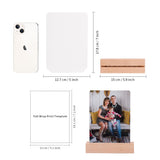 PYD Life 4 Pack Sublimation LED Acrylic Photo Frames Night Lights Blanks 5" x 7" with Warm Color Light,with Wood Stand for Heat Press Machine Printing PYD Life