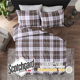 Madison Park Essentials Parkston Plaid Comforter, Matching Sham, 3M Scotchguard Stain Release Cover, Hypoallergenic All Season Bedding-Set, King/California King, Brown, 3 Piece Madison Park