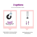 FDW 48"L×18"W×82"H Wire Shelving Unit Storage Cart Metal Shelf Rolling Utility Cart 2100Lbs Capacity with 6 Tier Casters Adjustable Layer Rack Strong Steel for Restaurant Garage Pantry Kitchen,Chrome FDW