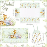 Hahafelt 4 Pieces Baby Crib Bedding Set for Girls and Boys, Soft Baby Bedding Set Including Crib Skirt, Comforter, Sheet and Diaper Stacker for Nursery (Wildlife Theme) Hahafelt