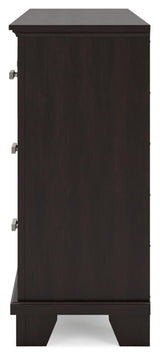Signature Design by Ashley Covetown Contemporary 7 Drawer Dresser with Safety Stop for Bedroom, Dark Brown Signature Design by Ashley