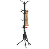 Ulimart Coat Rack Freestanding,12 Hooks Metal Coat Racks with Umbrella Holder,Sturdy Hall Rree,Easy Assembly Coat Rack Stand for Hanging Scarf,Purse,Hats,Jacket(Black) Ulimart