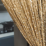 ave split Decorative Door String Curtain Wall Panel Fringe Window Room Divider Blind Divider Tassel Screen Home 100x200centimeter (Champagne18) ave split