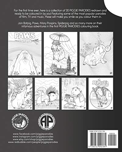 Piggie Parodies Colouring Book: Guinea Pigs in hilarious film, TV & music parodies.