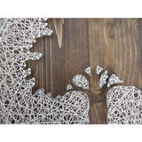 String of the Art Oak Tree String Art Kit, American Made DIY Craft Kit for Adults, Stained Pine Wood (16" x 12"), Embroidery Floss, for Beginner to Advanced Crafters, Craft a Handmade Gift String of the Art