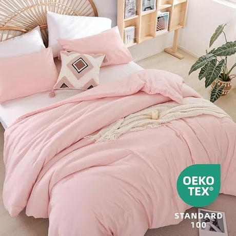 weigelia Pink Comforter Full Size Set – Soft All-Season Bedding with 300GSM Fluffy Microfiber, Includes 2 Matching Pillowcases – Elegant Blush Pink Comforter for Girls, Teens, and Women weigelia