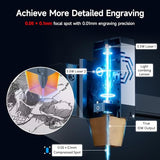 Ortur Laser Master 3 10000mW Laser Engraver, High Precision 0.05 x 0.1mm Spot Laser Engraving Machine for Wood Leather Acrylic Metal DIY Making, App-Controlled Laser Cutter, Class 4 Ortur