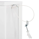 Yaheetech Bathroom Floor Cabinet, Wooden Storage Cabinet with 2 Drawers, Multifunctional Side Organizer Rack Stand Table, White Yaheetech