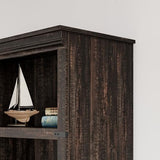 IDEALHOUSE 5 Tier Bookcase, Farmhouse Book Shelf with Storage Open Display Bookshelves, 71" Tall Book Case Wooden 5 Shelf Bookcase Home Decor Furniture for Home Office, Living Room, Bed Room - Cherry IDEALHOUSE