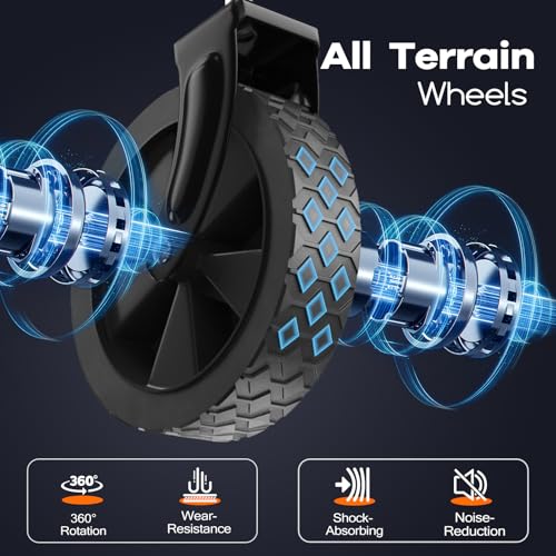 Originsure Collapsible Wagon Cart Foldable - Portable Heavy Duty Folding Beach Wagons with Wheels - Outdoor Utility Carts for Groceries, Shopping, Camping, Sports, Garden with Large Capacity - Black Originsure