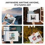 Funto Watercolor Journal, 7.5x5, 2 Packs, 44 Pages Each, Cold-Pressed 100% Cotton,PU Leather Green Cover, Art Supplies for Mixed Media Funto