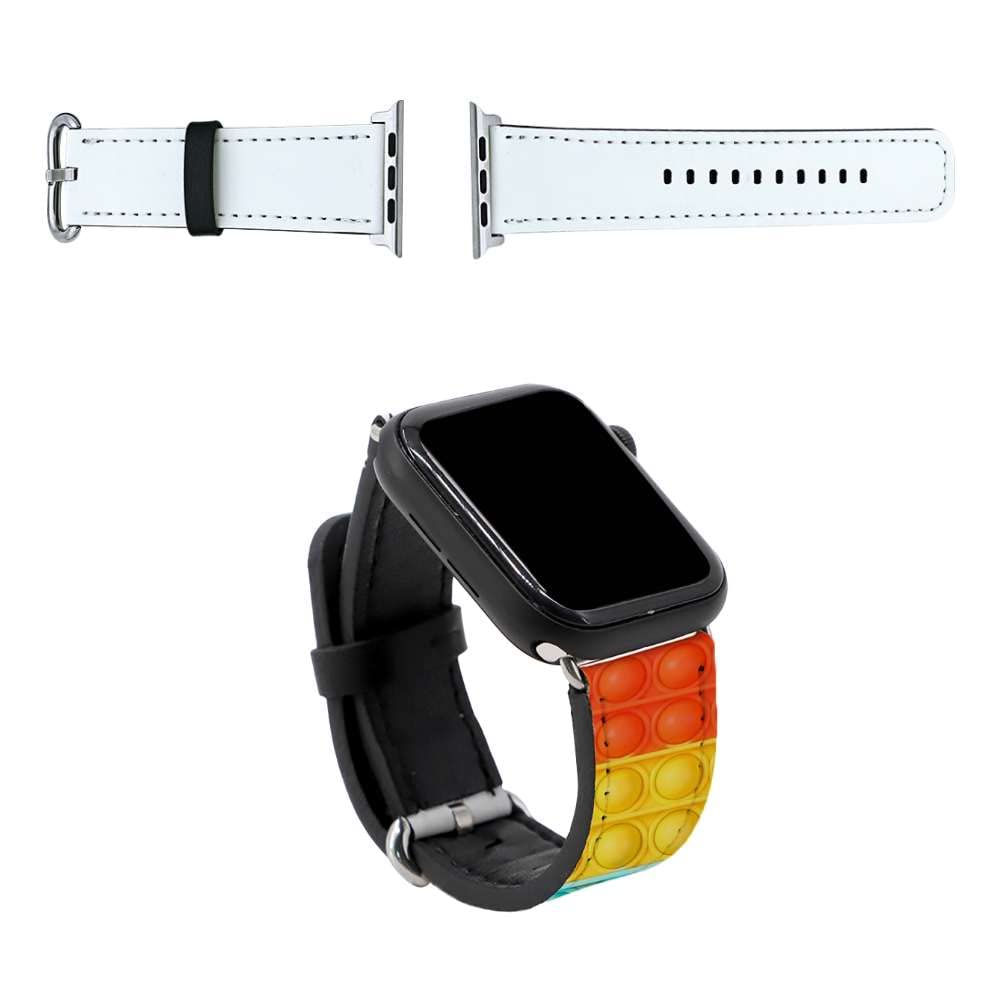 INNOSUB USA 1 Pack Small Sublimation Blank Watch Band (38-41mm), Compatible with Apple Smartwatch, DIY Custom Print, PU Leather, Personalized Band for Sublimation Printing INNOSUB