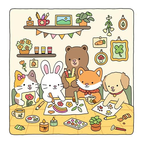 Fuzzy Hygge: Cute and Cozy Coloring Book for Adults & Teens Featuring Adorable Animals Characters for Stress Relief (Fuzzy Friends Coloring) Vivi Tinta