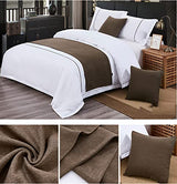 GZQIAWY Bedspreads Bed Runner Throw Bedding Single Queen King Bed Cover Towel Home Hotel Decorations Bed Towel Scarf Brown 19.7 x 82.7 inches (Bed Scarf Only) GZQIAWY