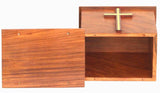Wooden Photo Frame urn with Brass Cross | Wood Cremation urn for Male and Female | Rosewood Urn | Funeral Urns | Handmade Urn Box for Man and Woman | Funeral Urns | Burial Urns Solid Wood Handicrafts